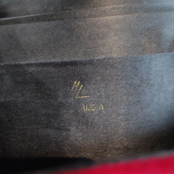 Vintage Red Velvet Mini Purse Shoulder Bag Christmas Prom Formal - Picture 4 of 5